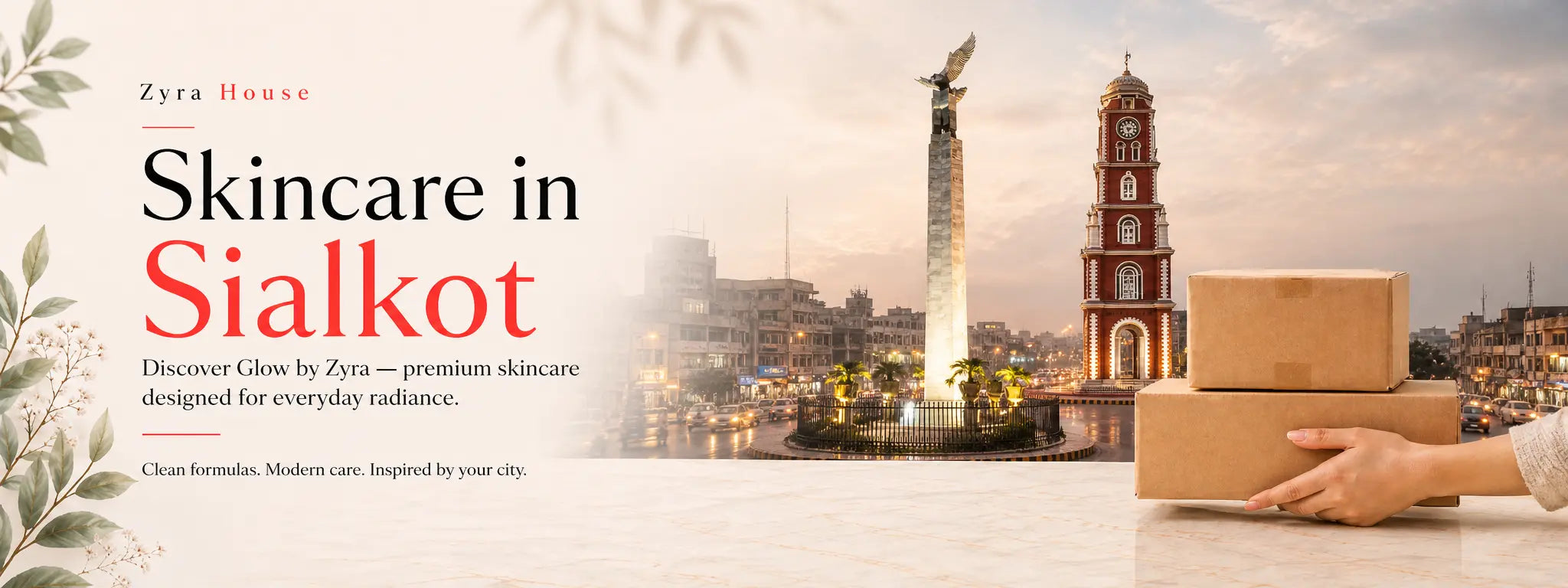 Glow by Zyra Skincare Delivery Sialkot — UK-Based Dermatologist-Tested