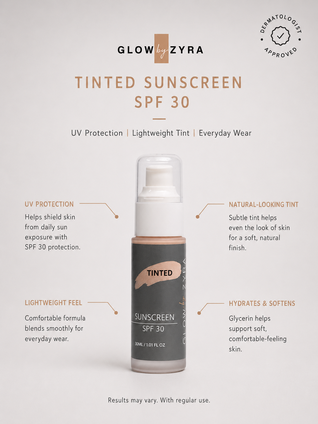 Tinted Sunscreen SPF 30 by Zyra